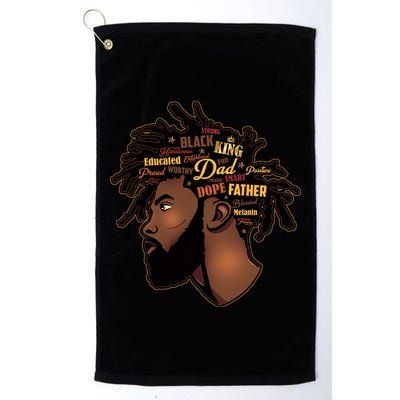 Happy Father's Day Black African American Dad Golf Towel