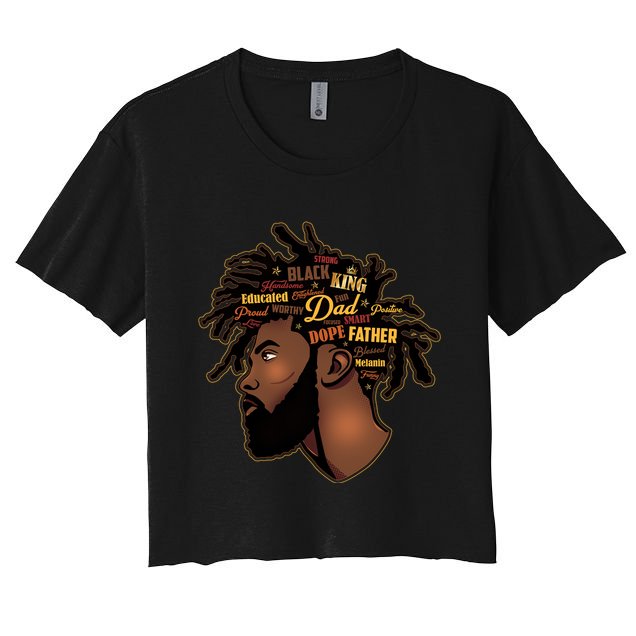 Happy Father's Day Black African American Dad Crop Top