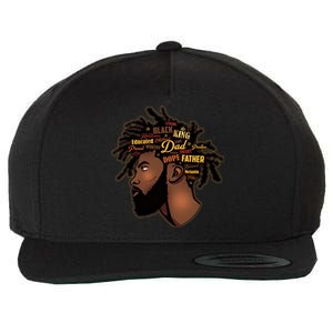 Happy Father's Day Black African American Dad Wool Snapback Cap