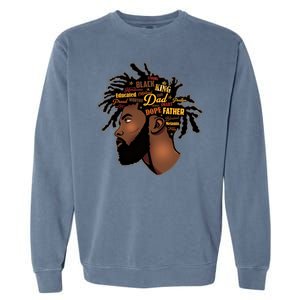 Happy Father's Day Black African American Dad Garment-Dyed Sweatshirt