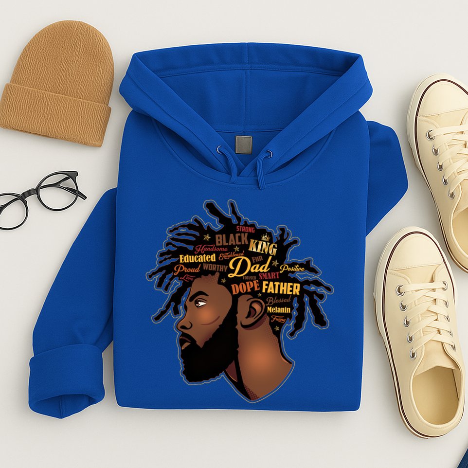 Happy Father's Day Black African American Dad Hoodie