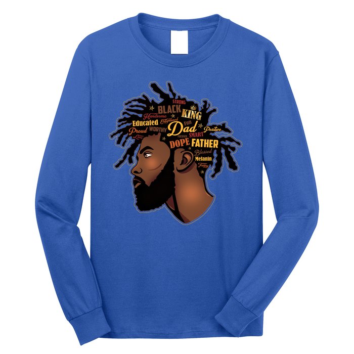 Happy Father's Day Black African American Dad Long Sleeve Shirt