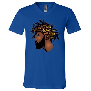 Happy Father's Day Black African American Dad V-Neck T-Shirt