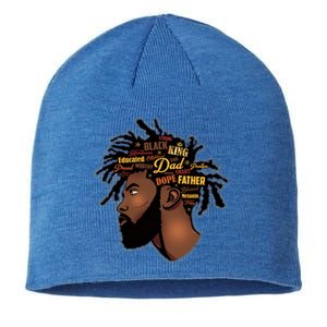 Happy Father's Day Black African American Dad Sustainable Beanie