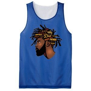 Happy Father's Day Black African American Dad Mesh Reversible Basketball Jersey Tank