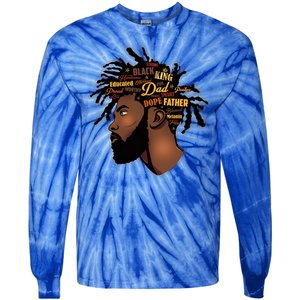 Happy Father's Day Black African American Dad Tie-Dye Long Sleeve Shirt