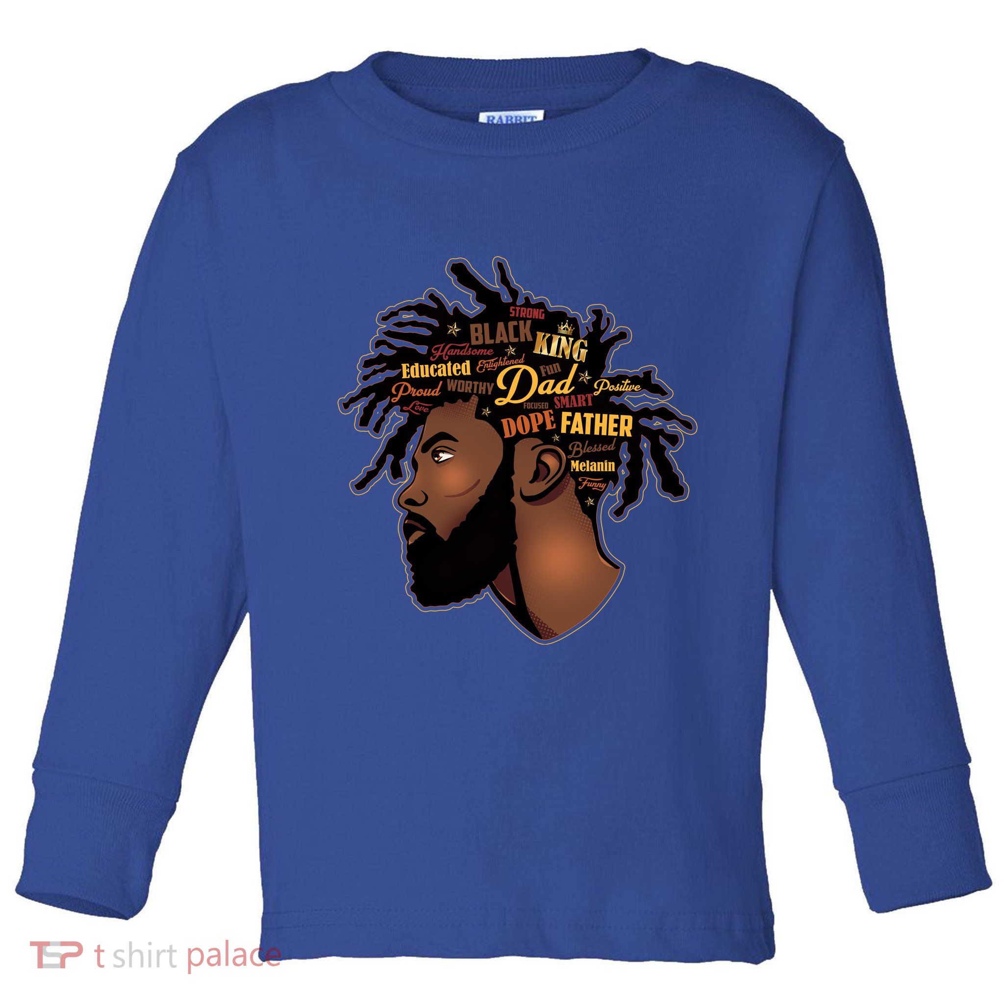 Happy Father's Day Black African American Dad Toddler Long Sleeve Shirt