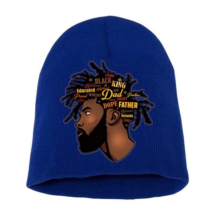 Happy Father's Day Black African American Dad Short Acrylic Beanie