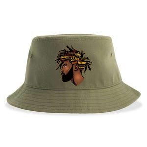 Happy Father's Day Black African American Dad Sustainable Bucket Hat