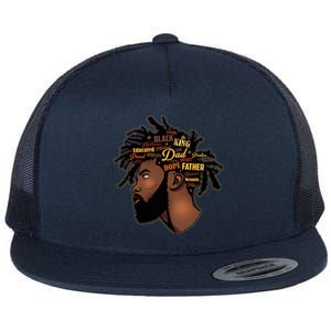 Happy Father's Day Black African American Dad Flat Bill Trucker Hat