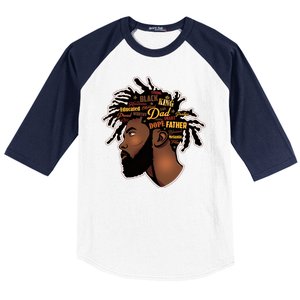 Happy Father's Day Black African American Dad Baseball Sleeve Shirt