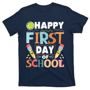 Happy First Day Of School Teacher Student Kindergarten T-Shirt