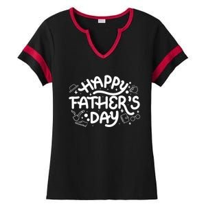 Happy Father's Day Dad Gift Ladies Halftime Notch Neck Tee