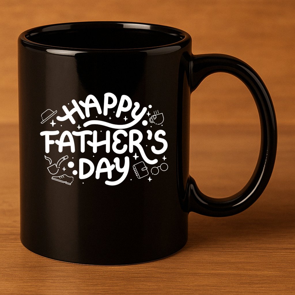 Happy Father's Day Dad Gift 11oz C Handle Ceramic Mug
