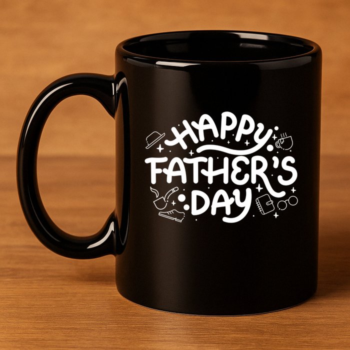Happy Father's Day Dad Gift 11oz C Handle Ceramic Mug