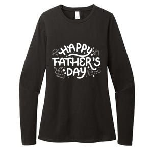 Happy Father's Day Dad Gift Womens CVC Long Sleeve Shirt