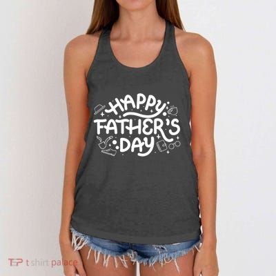 Happy Father's Day Dad Gift Women's Knotted Racerback Tank