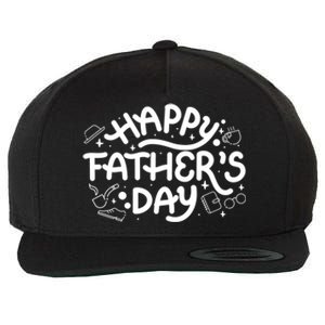 Happy Father's Day Dad Gift Wool Snapback Cap