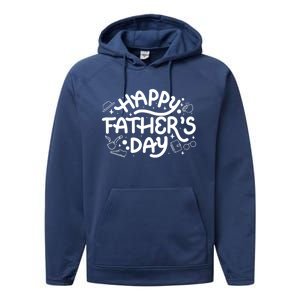 Happy Father's Day Dad Gift Performance Fleece Hoodie