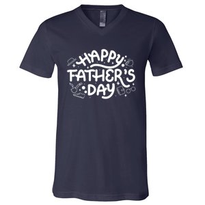 Happy Father's Day Dad Gift V-Neck T-Shirt