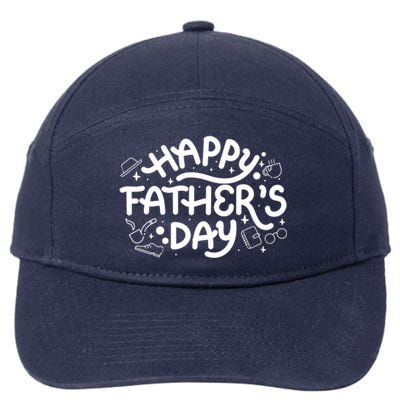 Happy Father's Day Dad Gift 7-Panel Snapback Hat