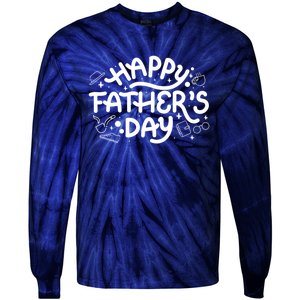 Happy Father's Day Dad Gift Tie-Dye Long Sleeve Shirt