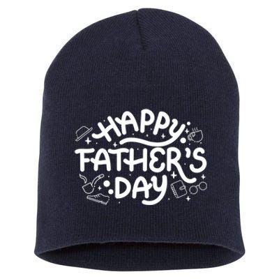 Happy Father's Day Dad Gift Short Acrylic Beanie