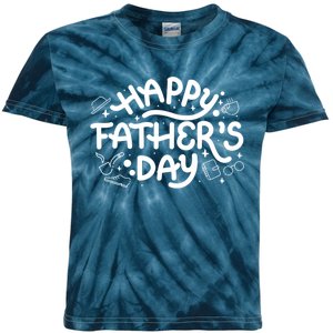 Happy Father's Day Dad Gift Kids Tie-Dye T-Shirt