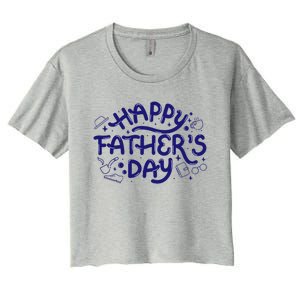 Happy Father's Day Dad Gift Women's Crop Top Tee