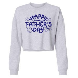 Happy Father's Day Dad Gift Cropped Pullover Crew