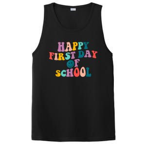 Happy First Day Of School Teacher Kids Welcome Back To School PosiCharge Competitor Tank