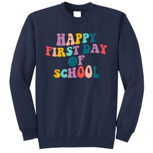 Happy First Day Of School Teacher Kids Welcome Back To School Sweatshirt