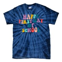 Happy First Day Of School Teacher Kids Welcome Back To School Tie-Dye T-Shirt