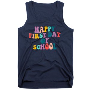 Happy First Day Of School Teacher Kids Welcome Back To School Tank Top