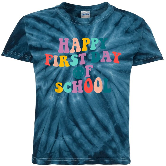 Happy First Day Of School Teacher Kids Welcome Back To School Kids Tie-Dye T-Shirt