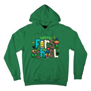 Happy First Day Of School Back To School Teacher Girl Boy Hoodie