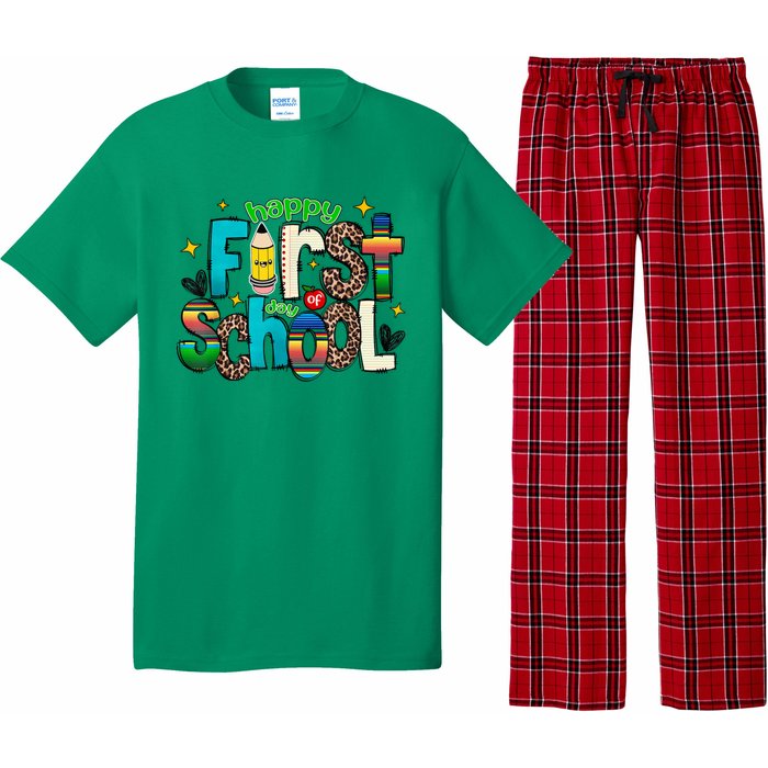 Happy First Day Of School Back To School Teacher Girl Boy Pajama Set