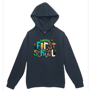 Happy First Day Of School Back To School Teacher Girl Boy Urban Pullover Hoodie