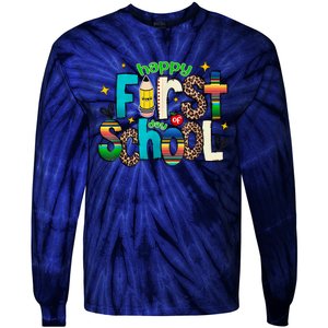 Happy First Day Of School Back To School Teacher Girl Boy Tie-Dye Long Sleeve Shirt