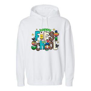 Happy First Day Of School Back To School Teacher Girl Boy Garment-Dyed Fleece Hoodie