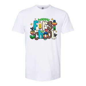 Happy First Day Of School Back To School Teacher Girl Boy Softstyle CVC T-Shirt