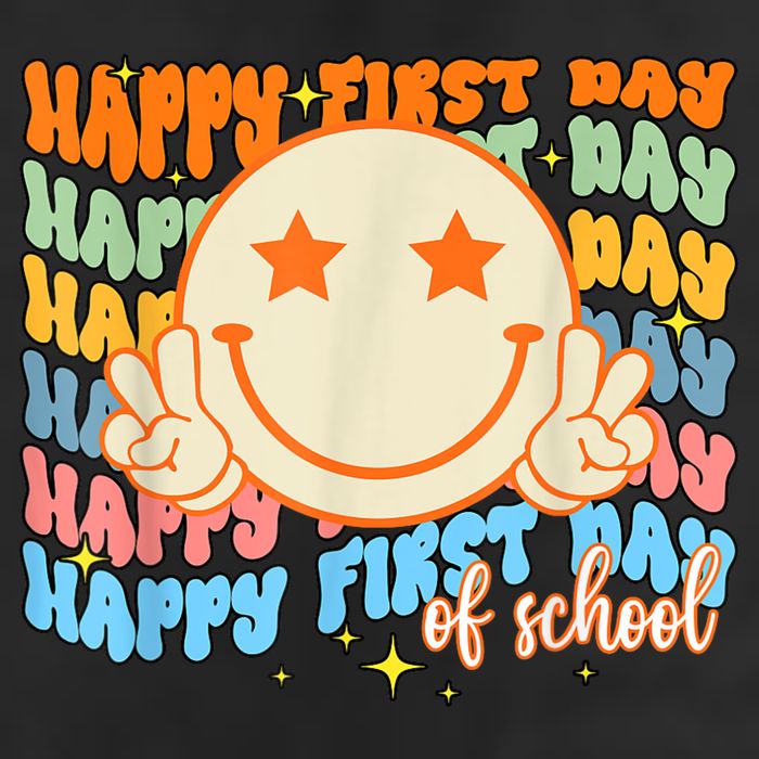 Happy First Day Of School Hippie Face Back To School Teacher Adult Drive Performance Visor