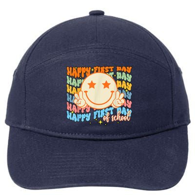 Happy First Day Of School Hippie Face Back To School Teacher 7-Panel Snapback Hat