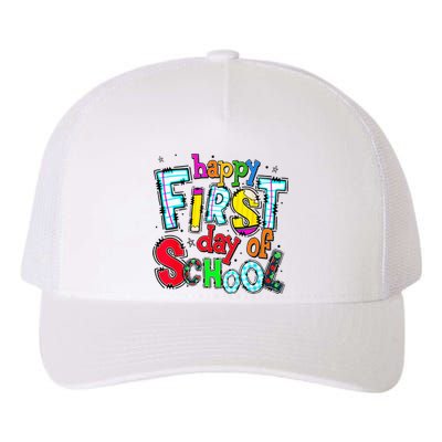 Happy First Day Of School Gifts Students Teachers Yupoong Adult 5-Panel Trucker Hat