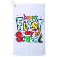 Happy First Day Of School Gifts Students Teachers Platinum Collection Golf Towel