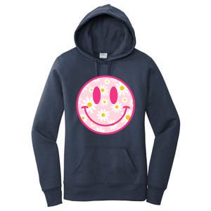 Happy Face Daisy Flower Gift Preppy Aesthetic Smile Face Gift Women's Pullover Hoodie