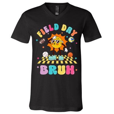 Happy Field Day 2025 Bruh Let The Games Begin Field Trip V-Neck T-Shirt