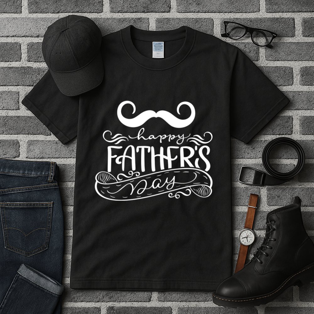 Happy Father's Day Dad Mustache Tall T-Shirt
