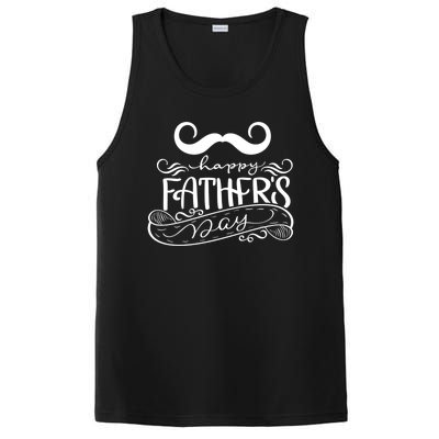 Happy Father's Day Dad Mustache PosiCharge Competitor Tank