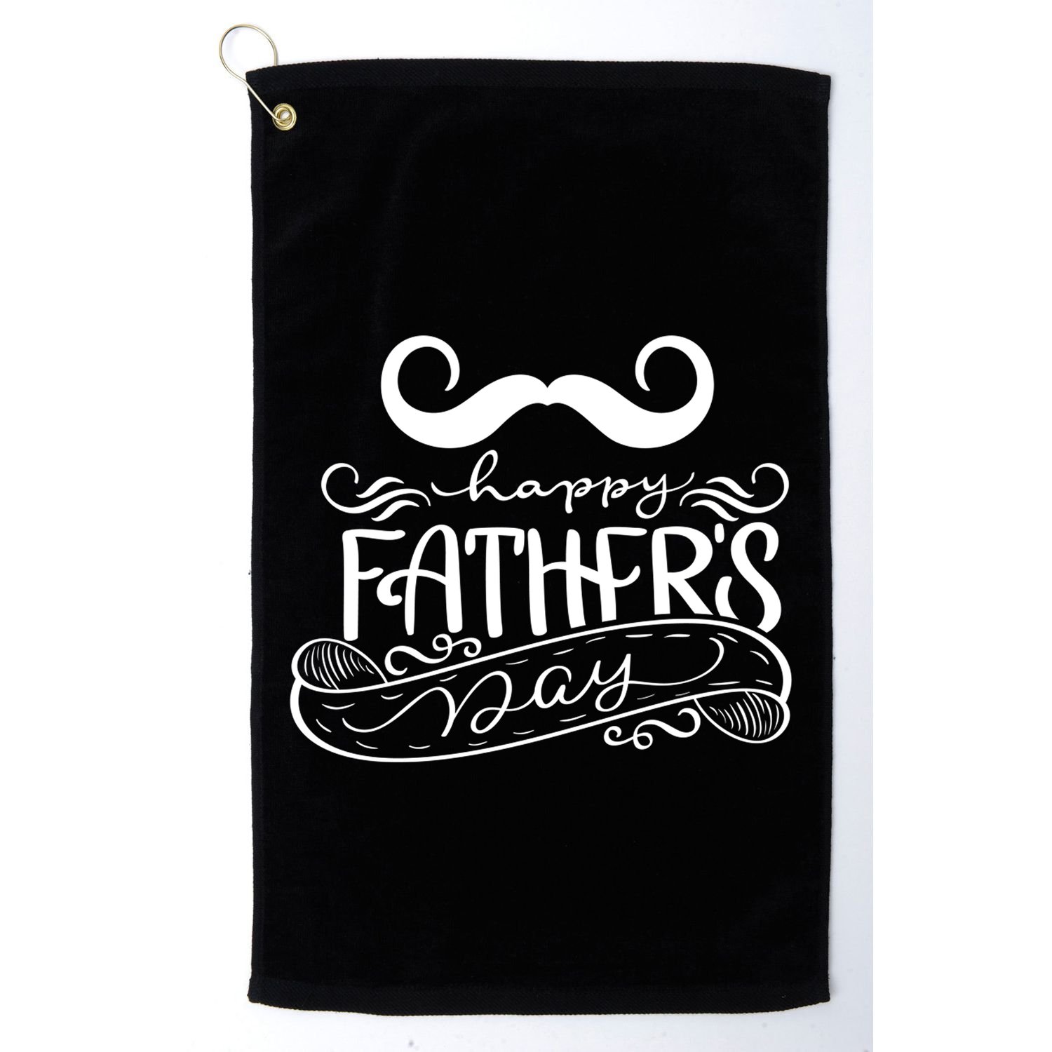 Happy Father's Day Dad Mustache Golf Towel
